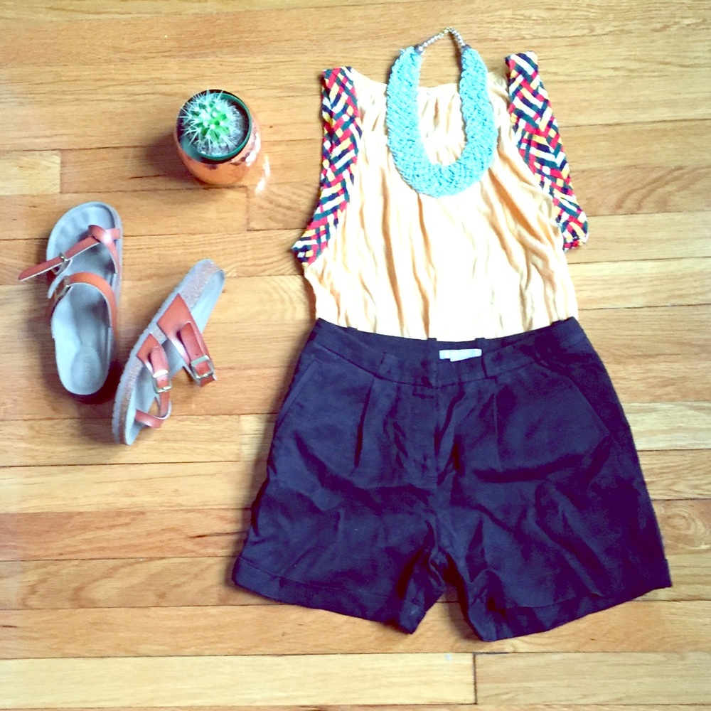 Woven black shorts